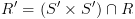 plot:$R' = \left( {S' \times S'} \right) \cap R$