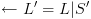 plot:$ \leftarrow L' = L|S'$